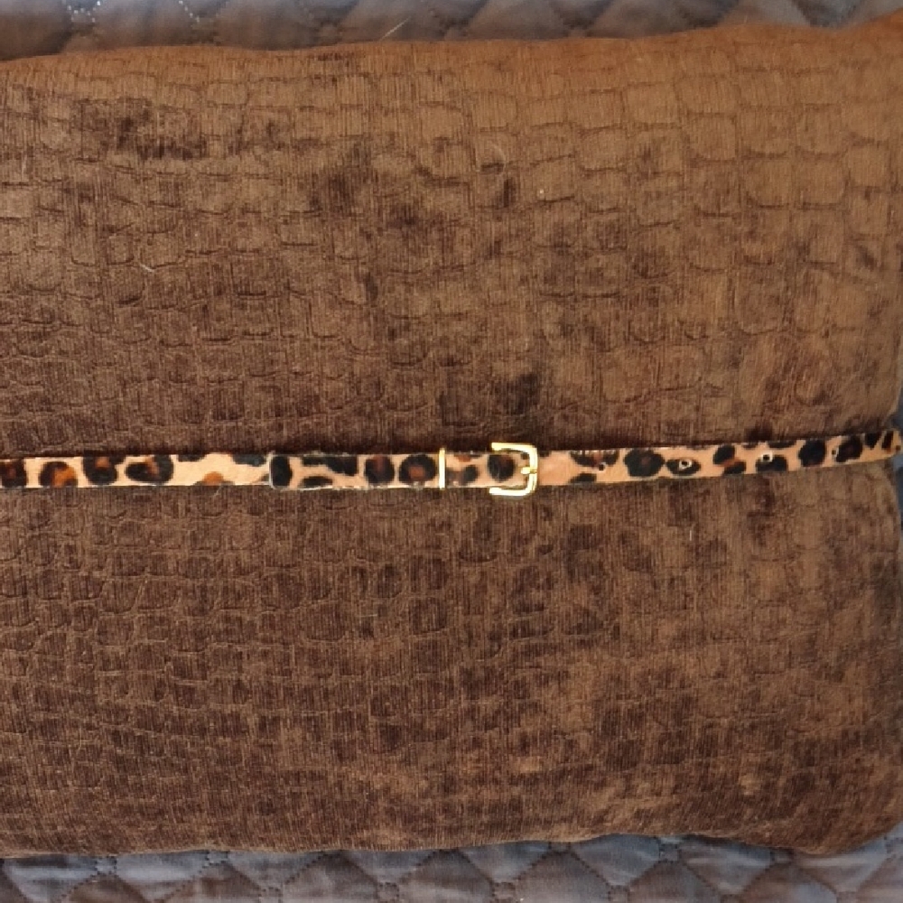 J. Crew Leopard Print Skinny Belt